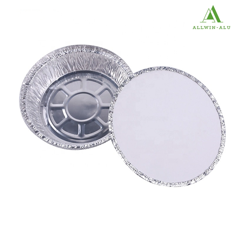 Factory Directly 7 Inch Disposable Aluminum Foil Pizza Pan/Tray Round Aluminium Foil Container with Lid