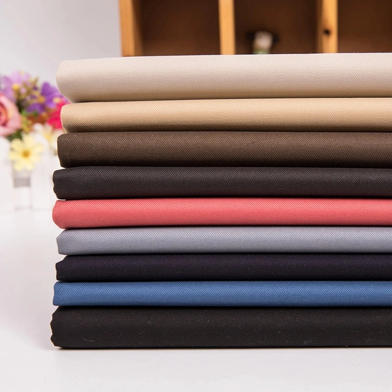 Manufacturer Mens Trouser Fabric Cotton Spandex Stretch Twill Uniform Fabric for Pants