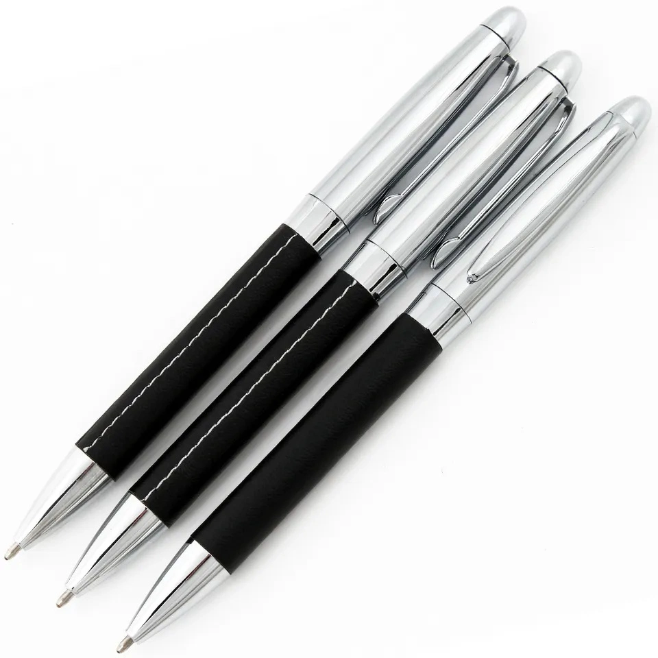 Hot Sale Leather Branding Ballpoint Pens with Custom Logo Stylish Dewen Ideal Premium for Company Gifts Business