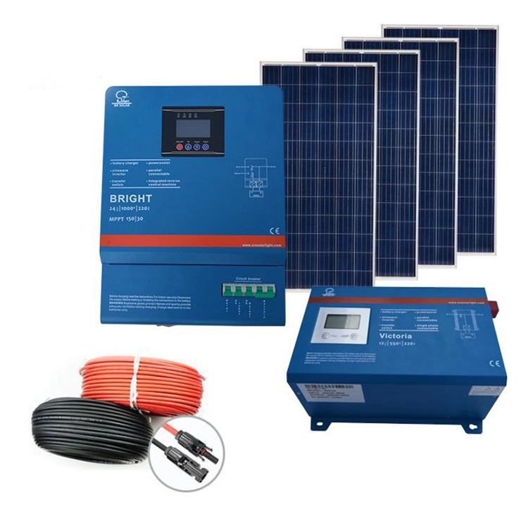 4000W 10kw 100kw Hybrid Controller Electricity Energy Panel off Grid Photovoltaic Power Home System Complete Package with Lithium Ion Batteries and Inverters