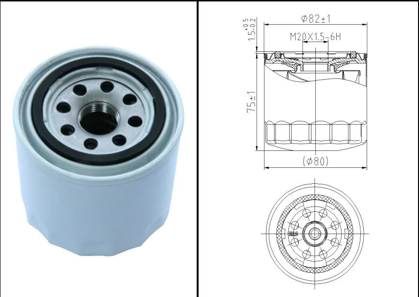 Beste Leistung Auto Motor Teile Ölfilter für PKW (RF504459)