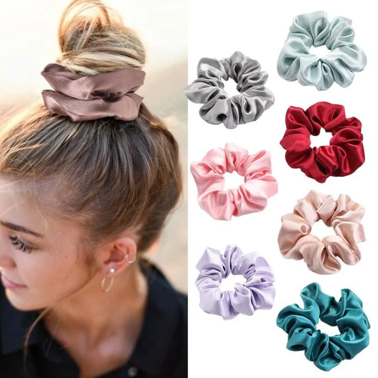 Mujeres al por mayor Multicolor suave Velvet pelo liso Circulo scrunchies Zipper Bolsillo ponytail Holder anillo Accesorios para el pelo a granel