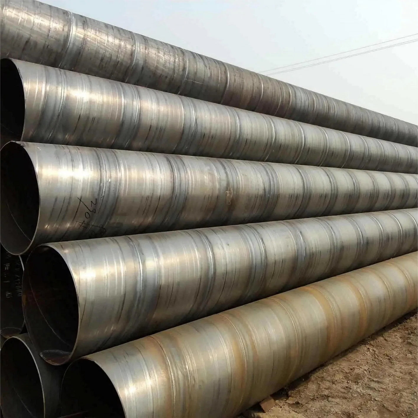 API 5L Large Diameter Carbon Steel Mild SSAW Spiral Welded Steel Pipe for Steel Piling