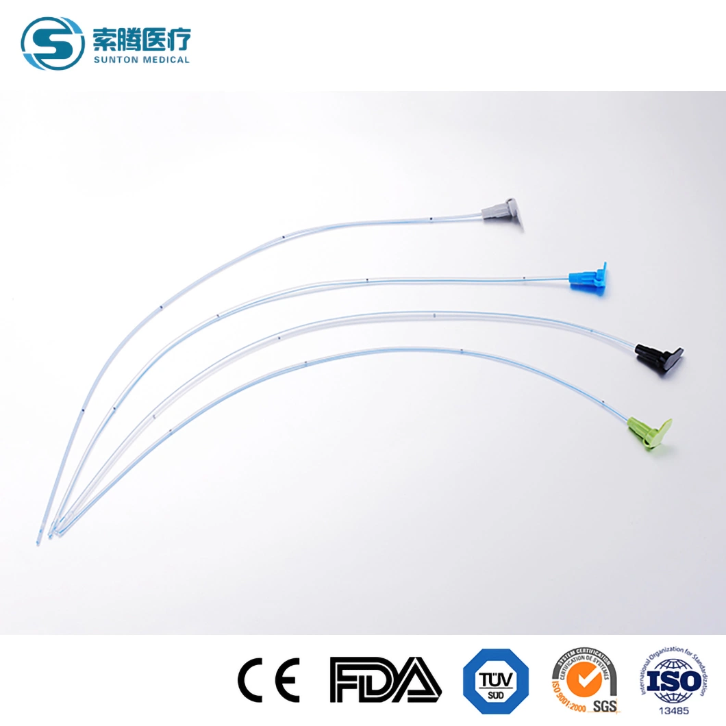 Sunton Disposable Gastrostomy Feeding Tube China 120mm Length Disposable Medical PVC Stomach Feeding Tube Suppliers Surgical Grade Rubber Feeding Tube