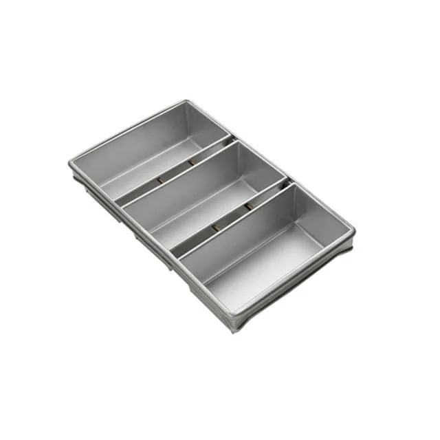 Hot Sale High quality/High cost performance  Aluminized Steel 4 Straps Toast Box Bread Tin Loaf Pan