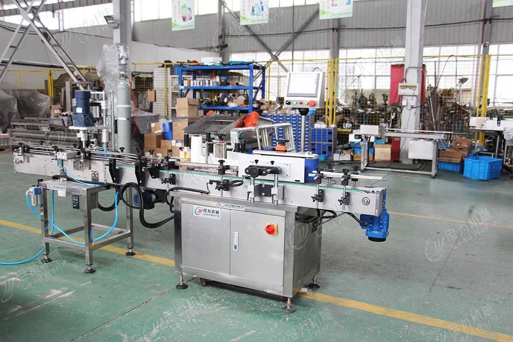 Automatic Horizontal Small Round Bottle Products Labeler Machine Labeling System