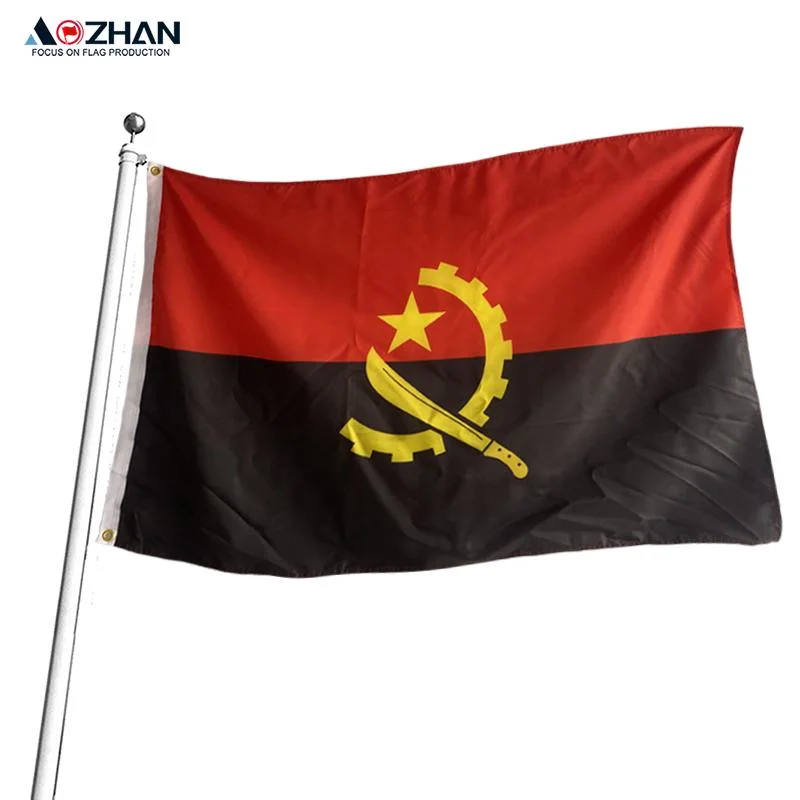 Factory Custom Angola Election Polyester All Type Event National Angola Flag