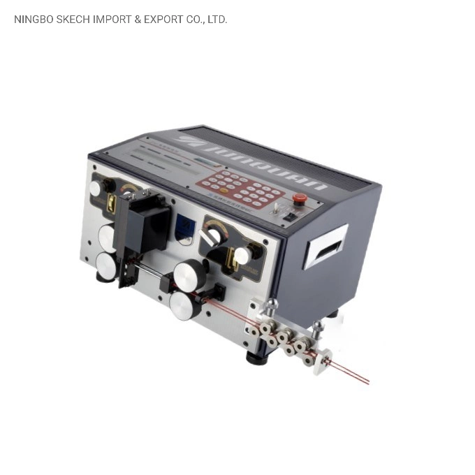 Automatic Computerize Two Cables Cutting and Stripping Machine for Ctting and Stripping Two Cables Synchronously