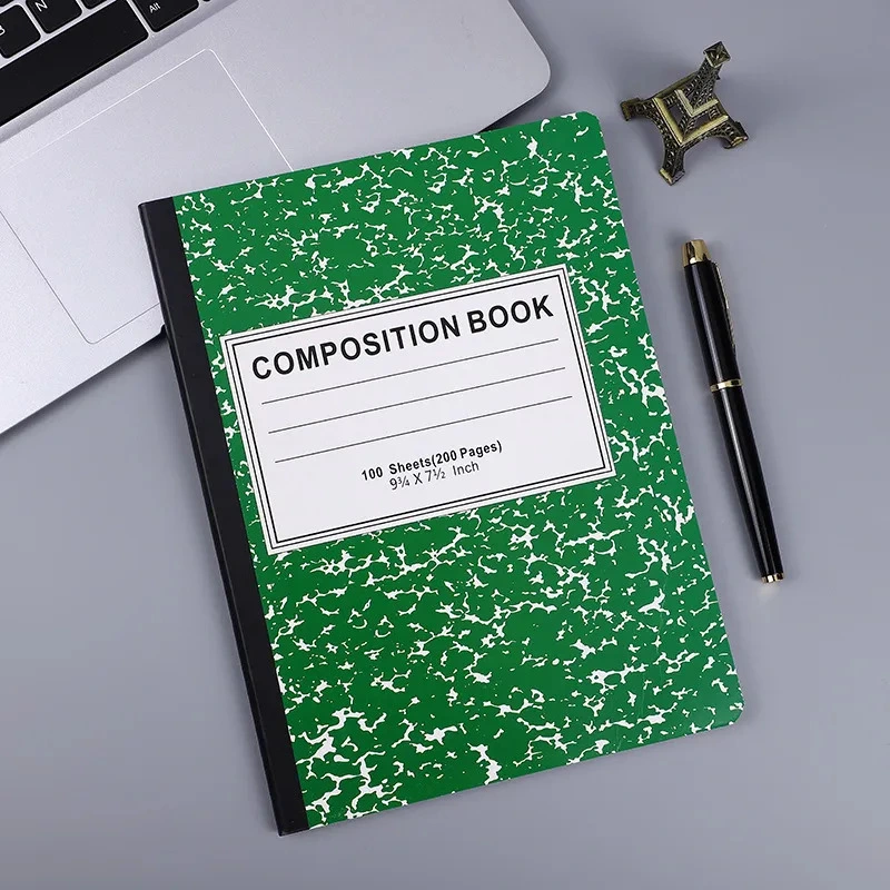 Cuaderno de ejercicios de composición de copia de texto de impresión personalizada para estudiantes de escuela.