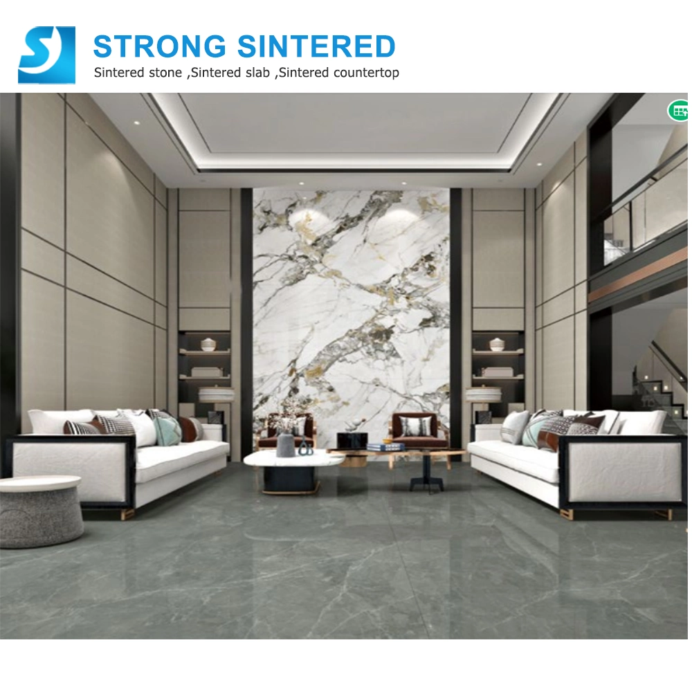 White Square Polished Sintered Stone Abrasice Resistance Acid Resistance Jumbo Size