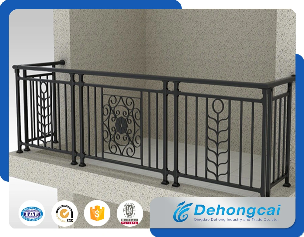 Ornamental Galvanized Wrought Iron Safety Balcony Fence with Powder Coated