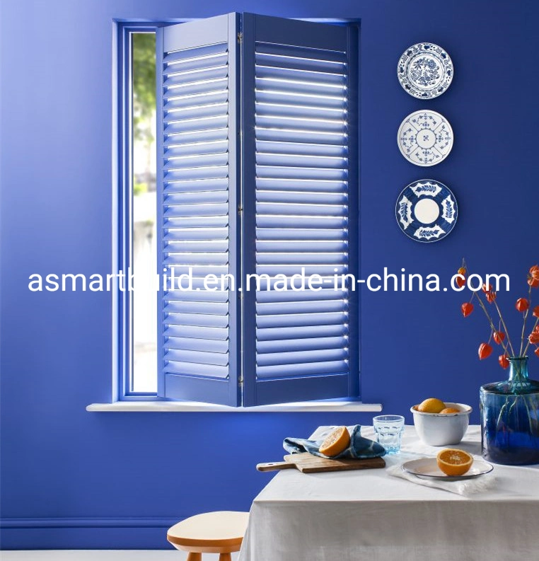 Plantation Blinds/ Window Shutter/Lourve Window for Living Room with Paulownia/Basswood/PVC/Aluminum Options