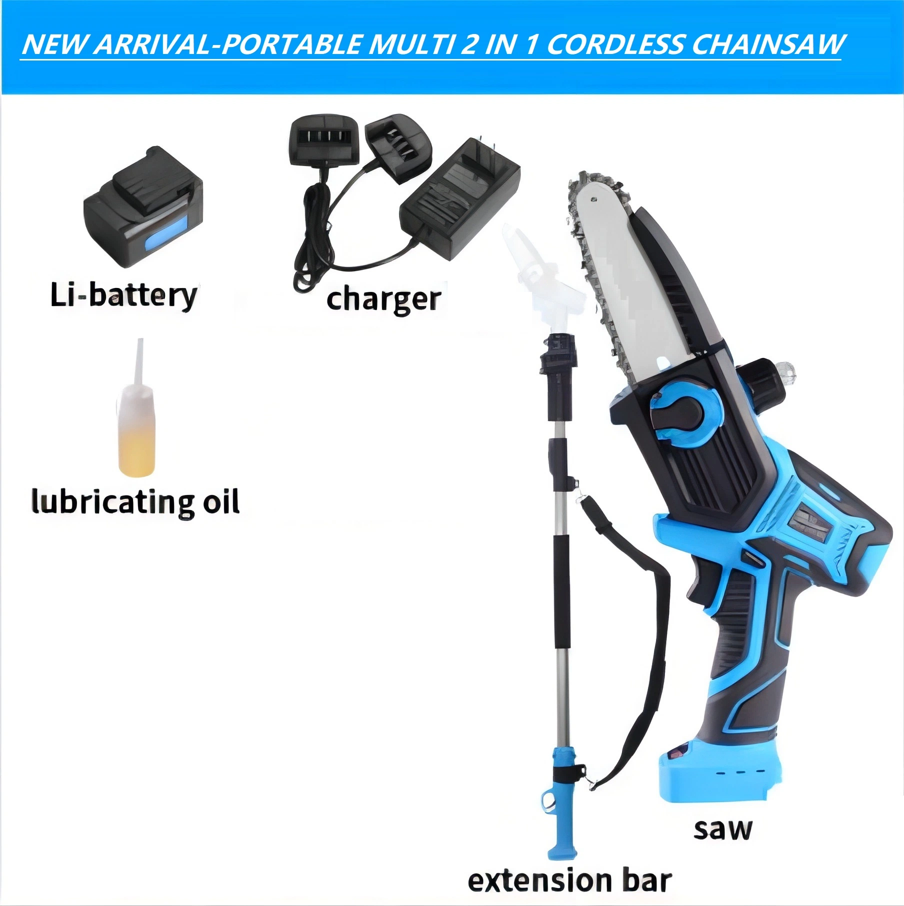 Nouveau produit-DC16.8V-Max Li-ion Multi-Garden Battery-Cordless Tool-Machine Set-Short/Long-Reach Branches-Cutting-tronçonneuse/lopper