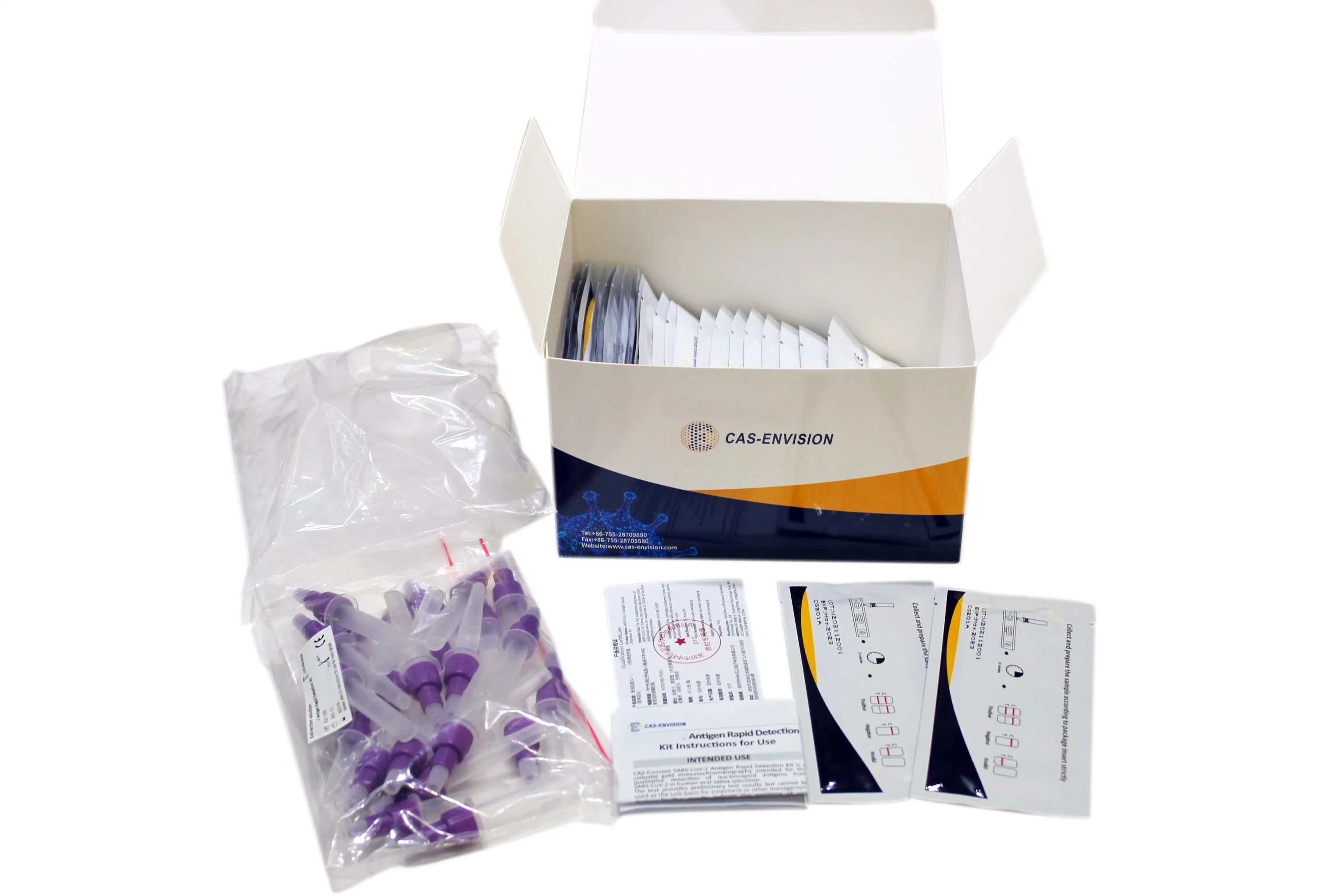 CAS Antigen Rapid Test Kit, Selbsttest zu Hause, mit nicht invasivem Nasal-Tupfer-Diagnoseset