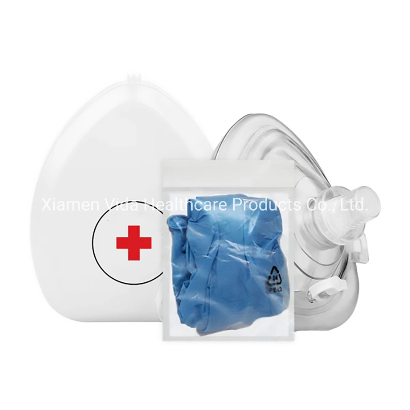 CPR Mask for Pocket or Key Chain, CPR Emergency Face Shield with One-Way Valve Breathing Barrier for First Aid or Aed Training,