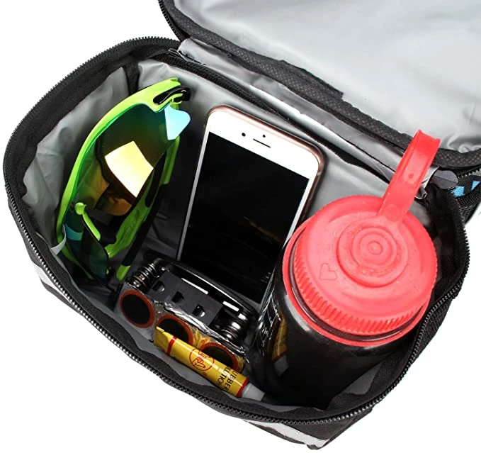 Custom Bike Handlebar Bag Waterproof Bicycle Front Bag Cooler Thermal Insulated Camera Bag Handbag Phone Holder