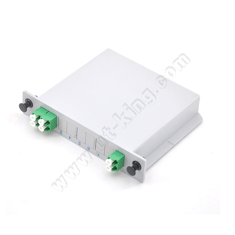 PLC Cassette Insert Card with LC/APC Connector 2X4 Fiber Optic Cassettes Splitter