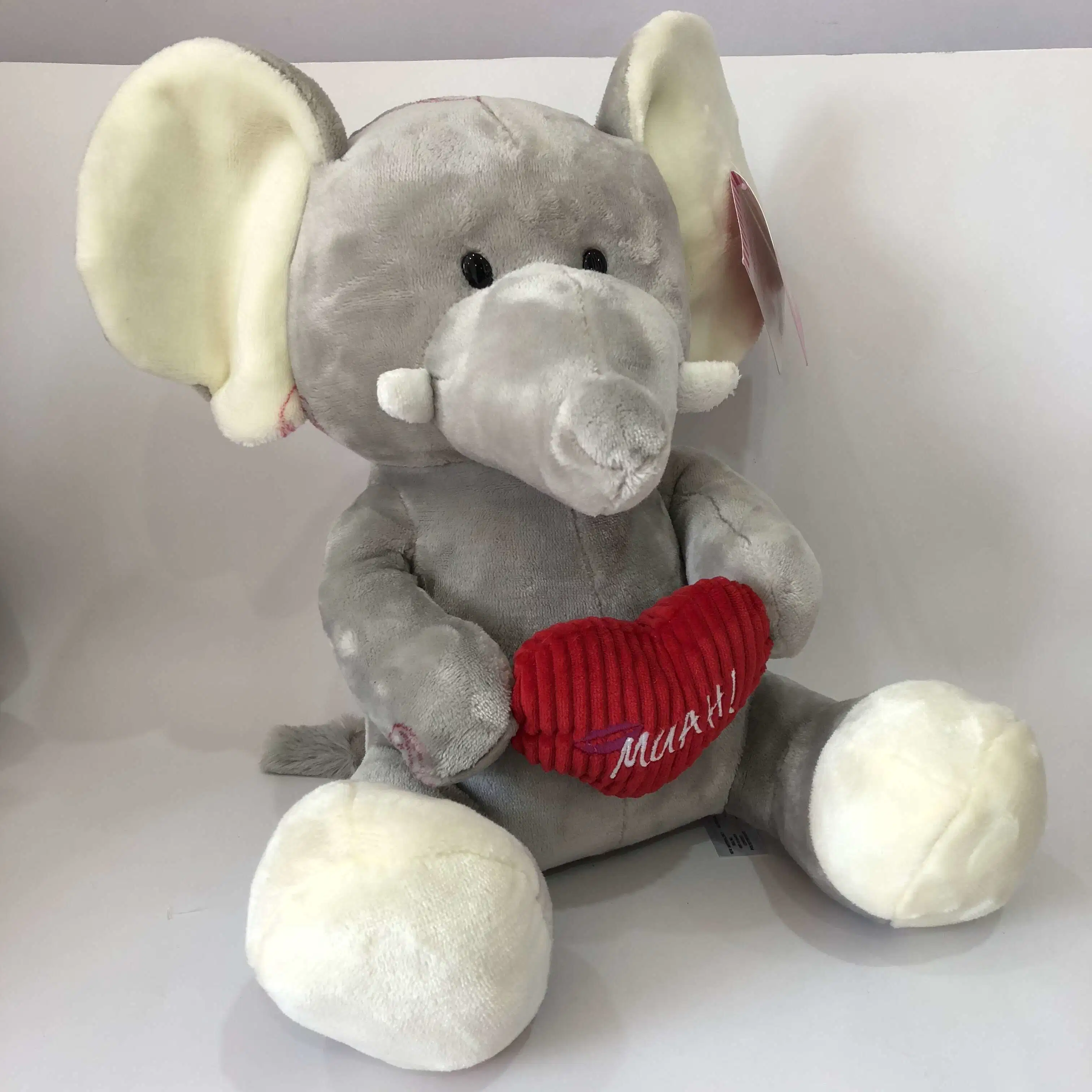 Elefante de peluche animado de pelúcia promocional OEM de 20 cm Brinquedos amigos do brinquedo amigos do ambiente para criança