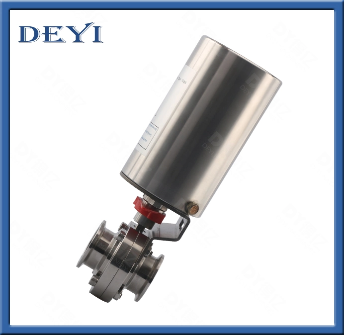 Stainless Steel Sanitary Aluminum Actuator Butterfly Valve (DY-V022)