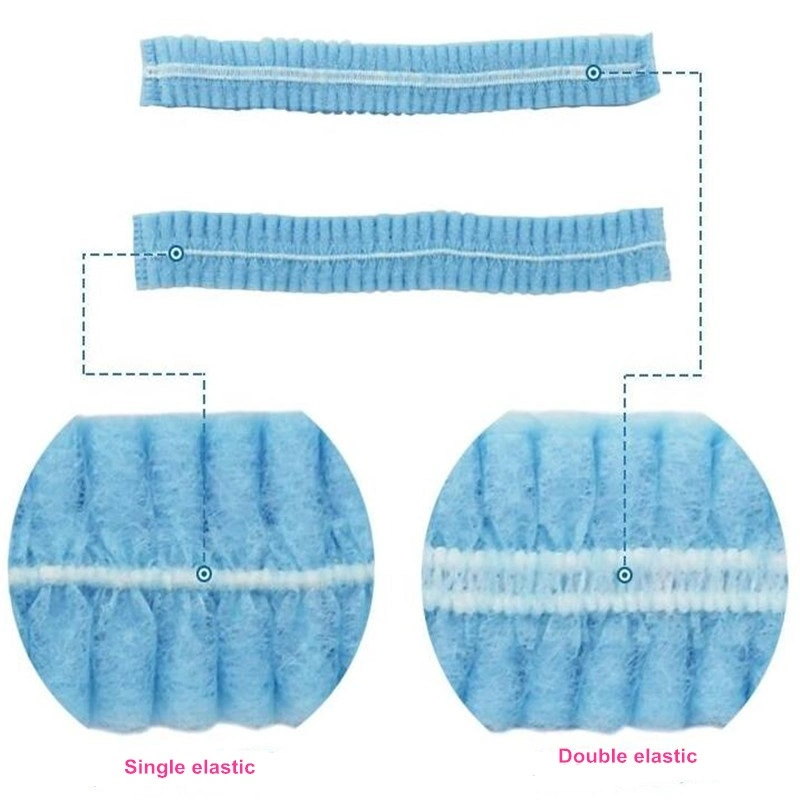 Disposable Mob/Clip Cap (Hair Net) Spun-Bounded Poly Hair Head Cover Eco-Friendly for Healthy and Clean Environment