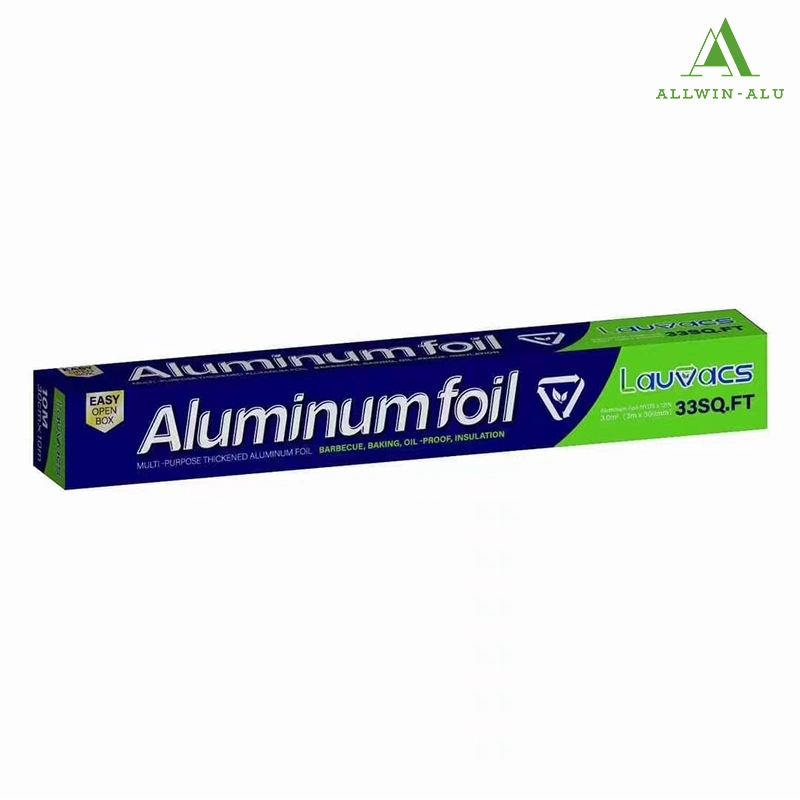 Kitchen 9-30 Micron 8011 Household Catering Aluminium Foil Food Roll Home Safe Aluminum Foil Paper for Baking Wrapped Foods Packaging