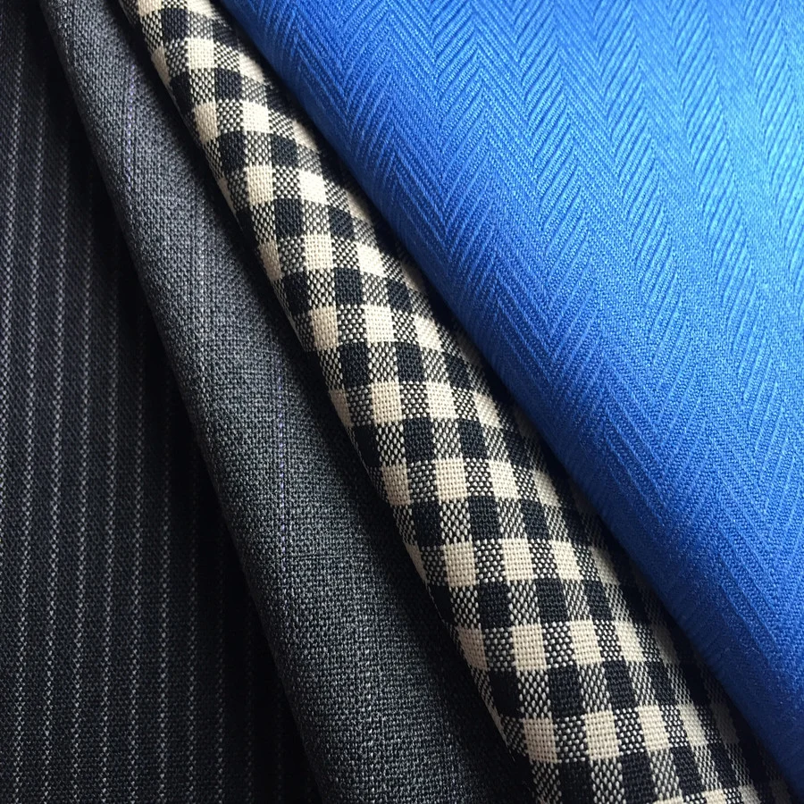 Loisirs tissu de laine de polyester mélangé costume, de la laine costume en tissu, tissu tartan convenant