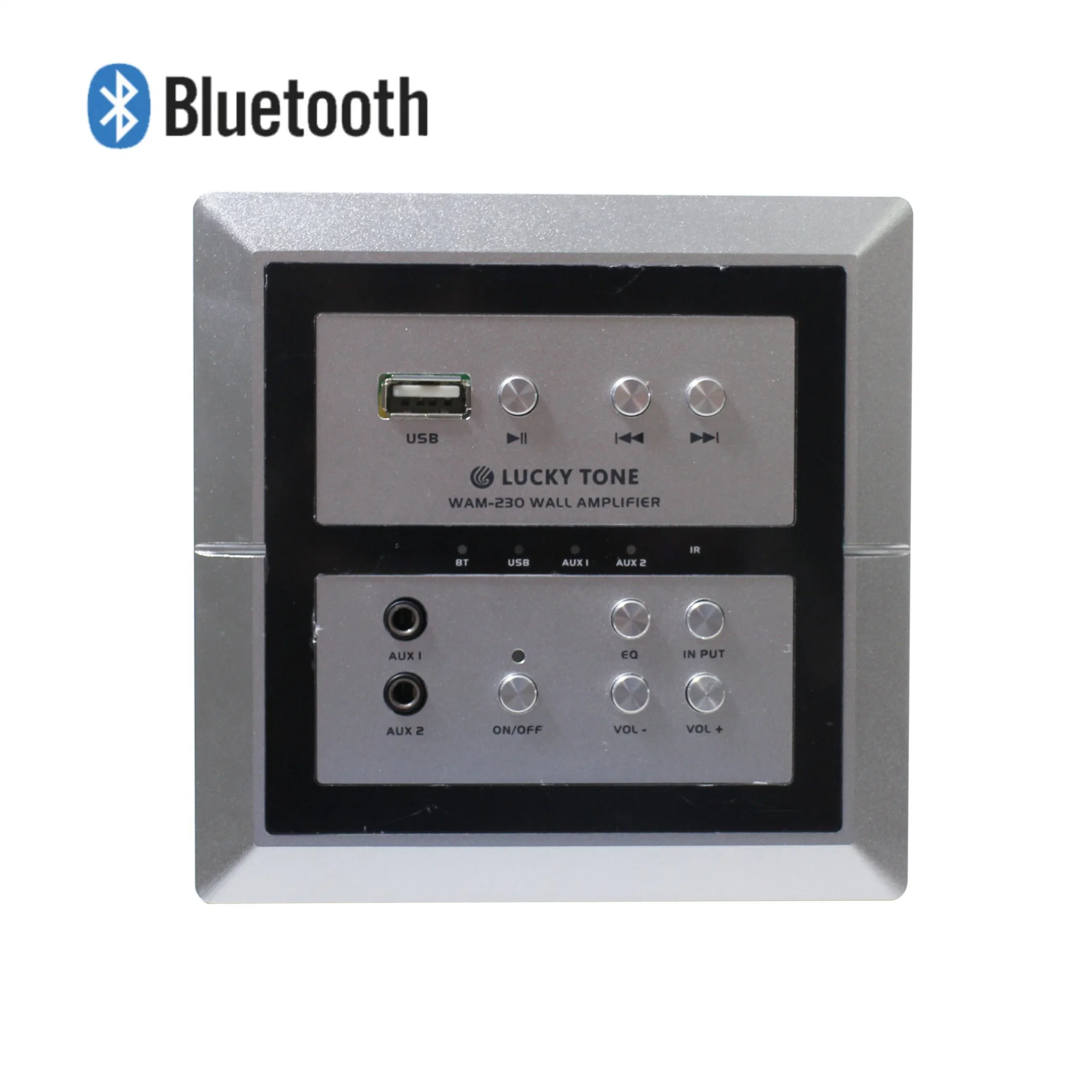 Smart Home Audio System Small Mini in Wall Mount 2 Channel 2X30W Bluetooth USB Mixer Amplifier America Version