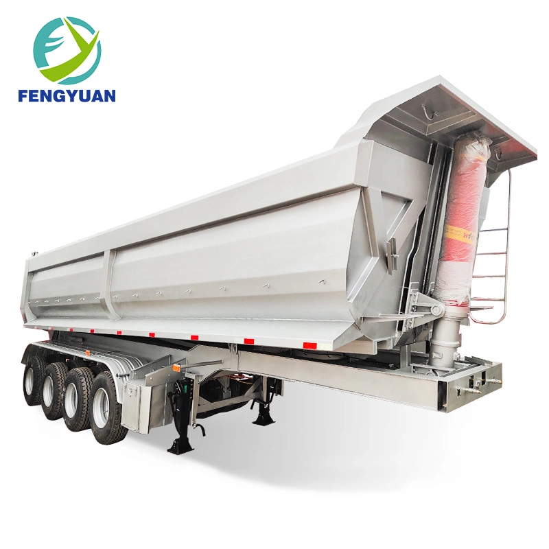 Tipper Semi Trailer with Hydraulic Cylinder 4 Axles U-Shape Rear Tipper Dump Semi Trailer