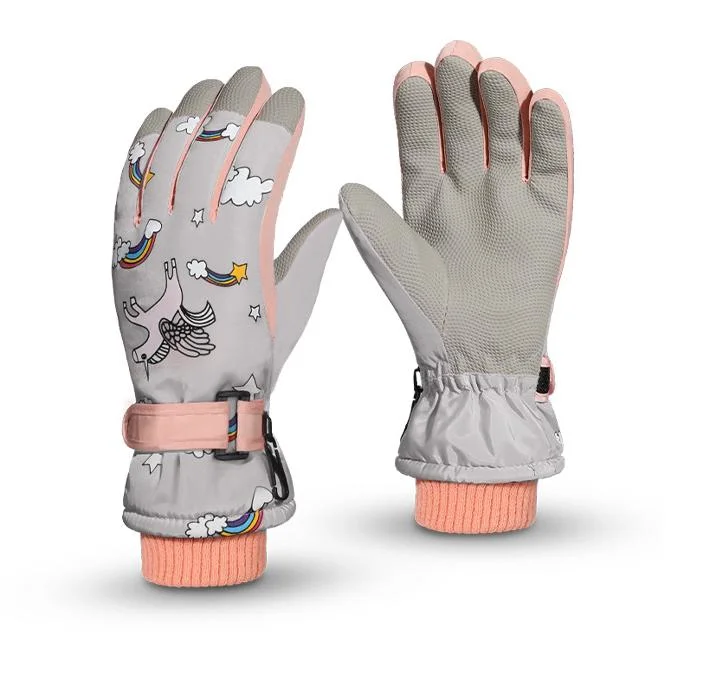 Kid Ski Outdoor Warm Waterproof Cartoon Sport Gloves