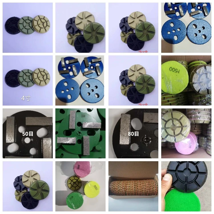 4 Inch D100mm Wet Polishing Pads 6mm Thickness Grinding Disc Resin Pads for Concrete and Terrazzo Floor