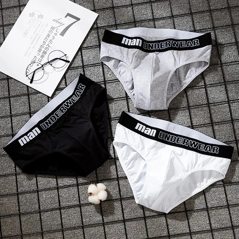 Custom Logo Mens Underwear Bikini Men Cotton Briefs Underpants Male Pure Panties Shorts Underwear Boxer Shorts