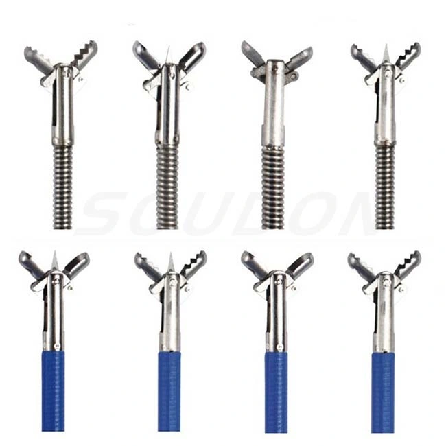 Accessoires endoscopiques PE Coated jetable coloscopie Forceps à biopsie en forme d'alligator Avec aiguille