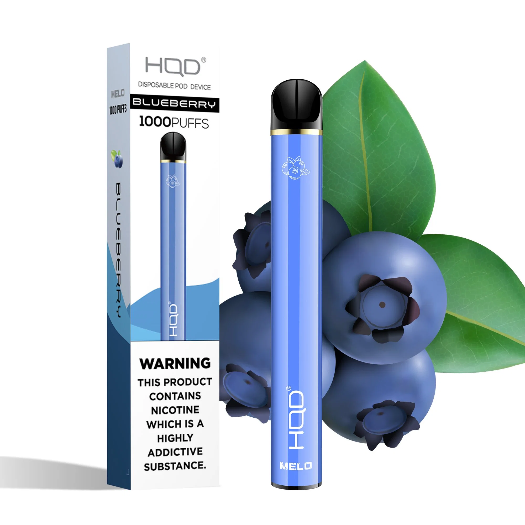 1000 Puffs HQD Melo Einweg Vape Pen E Zigarettengerät Mit Sicherheitscodes 3,5ml 650mAh Vorgefülltes 1000 Puffs Kit