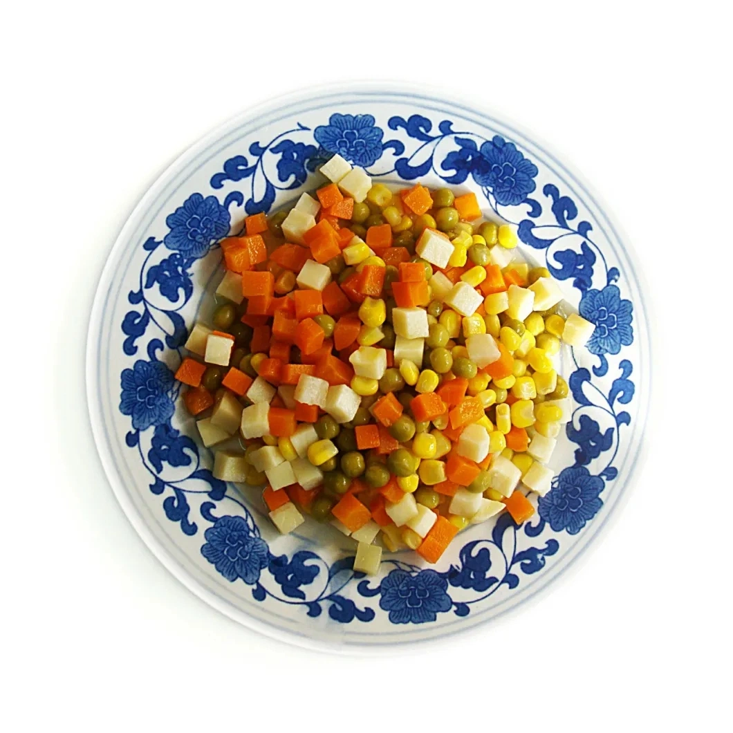 Nouvelle saison en conserve légumes mélangés avec maïs de carotte Pea à Choisissez dans les boîtes