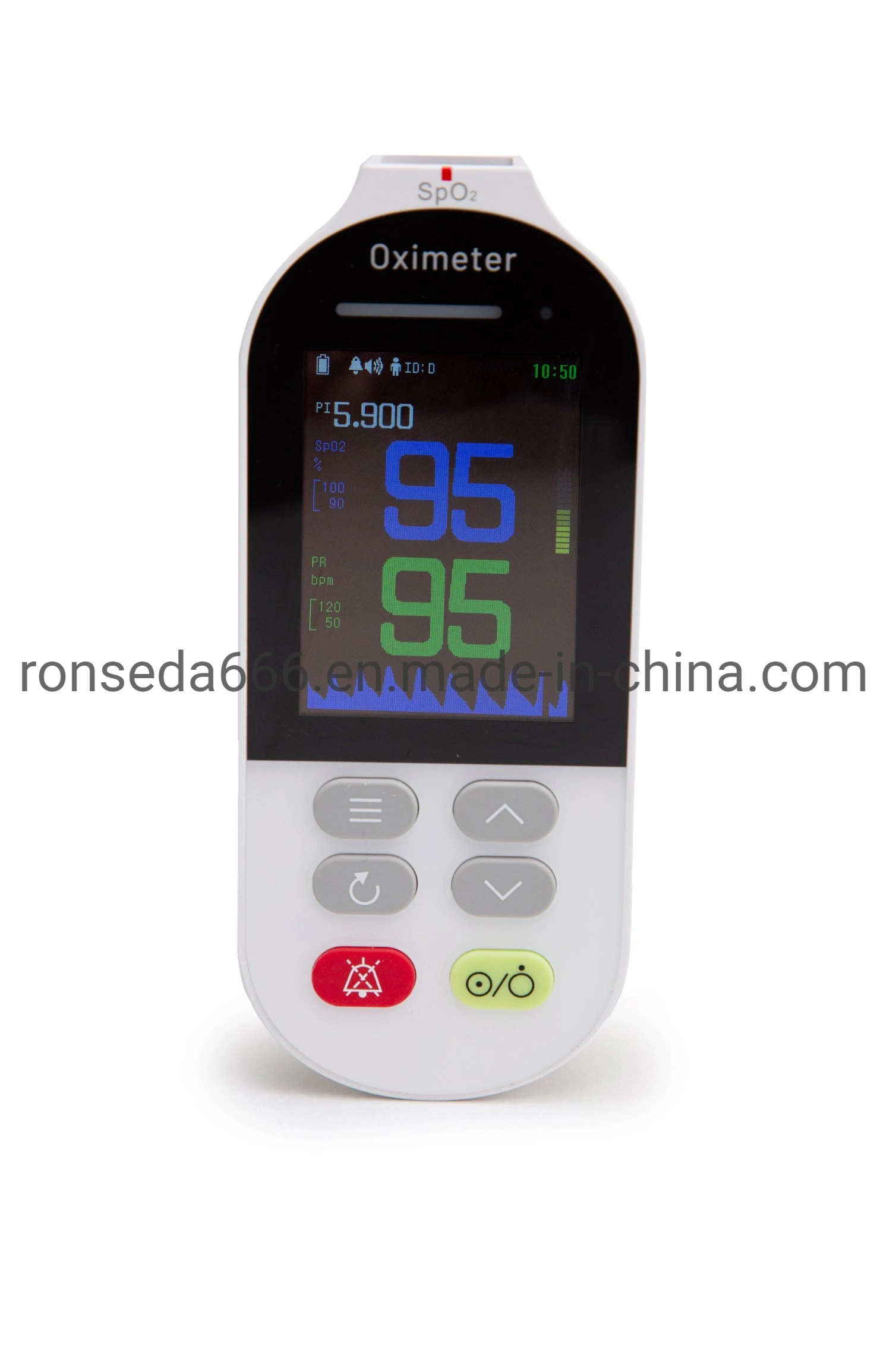 Hospital or Home Use Handheld Pulse Oximeter SpO2 Monitor with Li-Battery