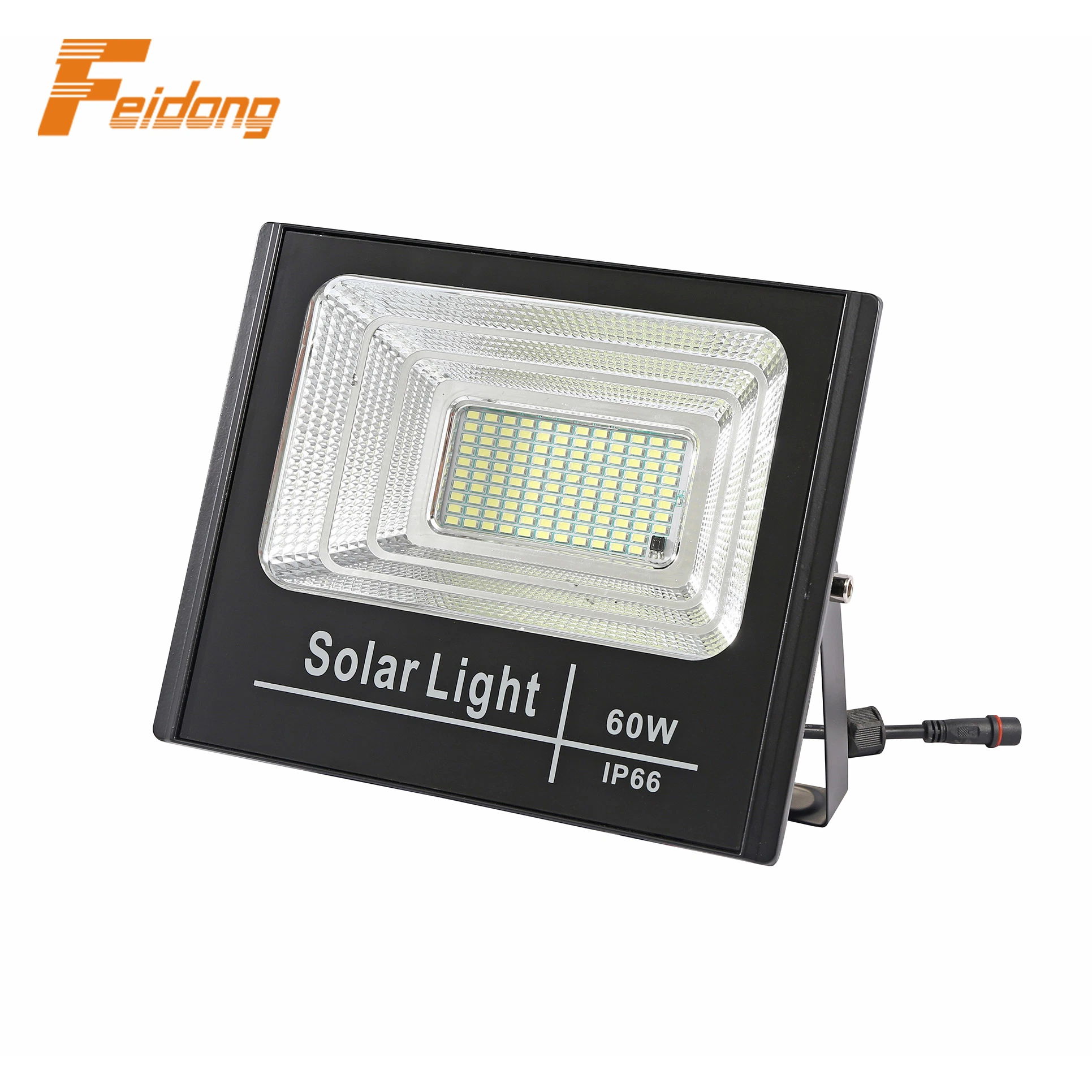 Good Price Good Quality 60W LED Solar Power Flood Light 6V/12W Solar Panel Polysilicon 3.2V/8ah Lithium Lron Phosphate Battery 60 Watt Solar Power Flood Light