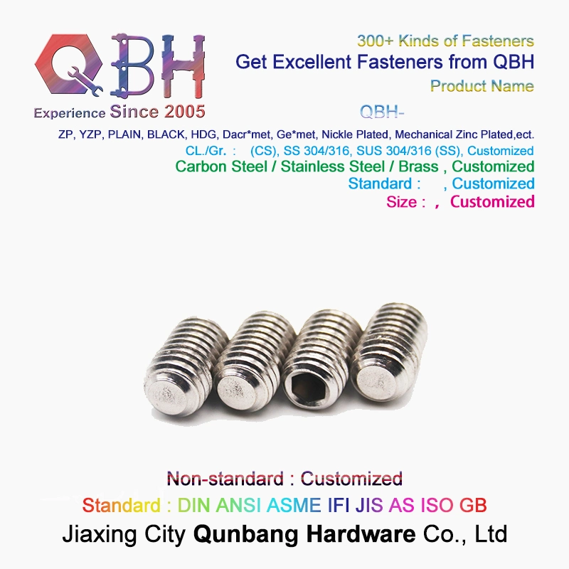 ODM OEM DIN8140 Stainless Steel Hex Socket Head Grub Round Head Screw