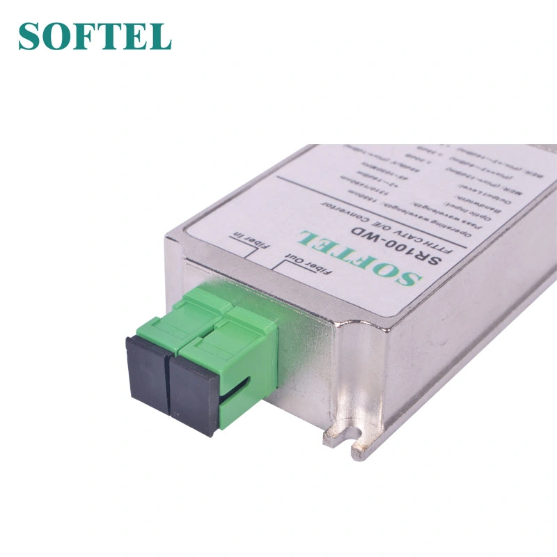 Silver Metal Shell Whole Sale FTTH Mini Passive Fiber Optical Receiver with Wdm