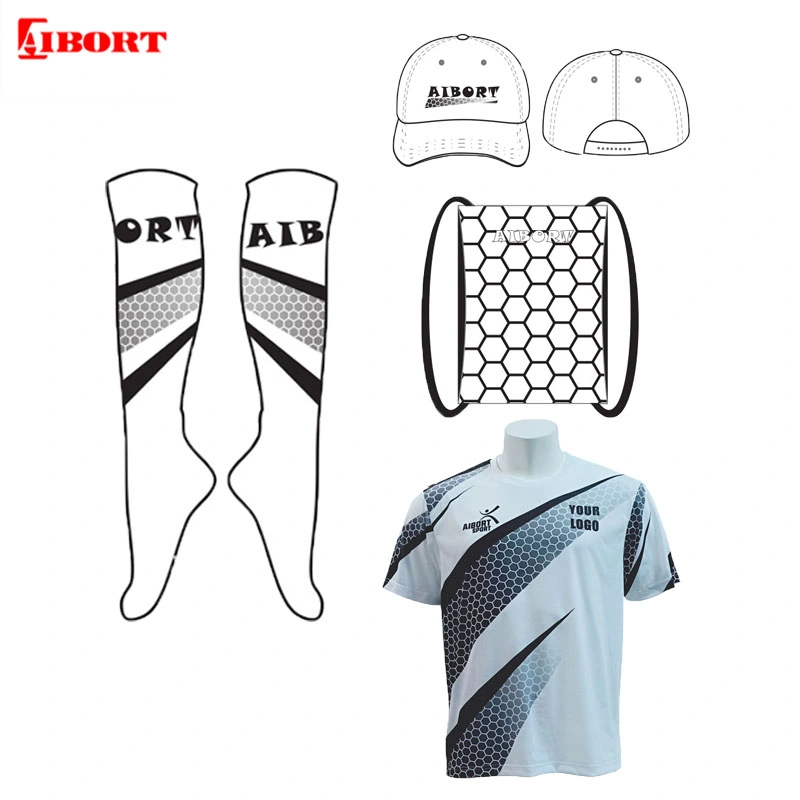 Aibort 100% coton imprimé personnalisé chaussettes de soccer (V-SO1 (1))