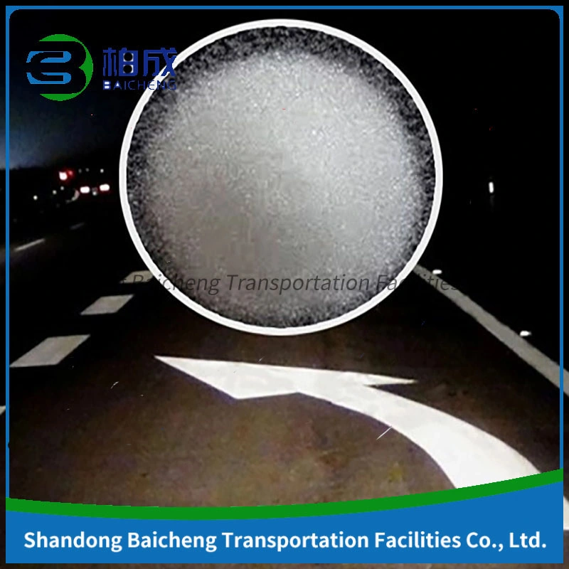 Road Marking Sandblasting Filling Reflective Glass Beads Photoluminescent Paint