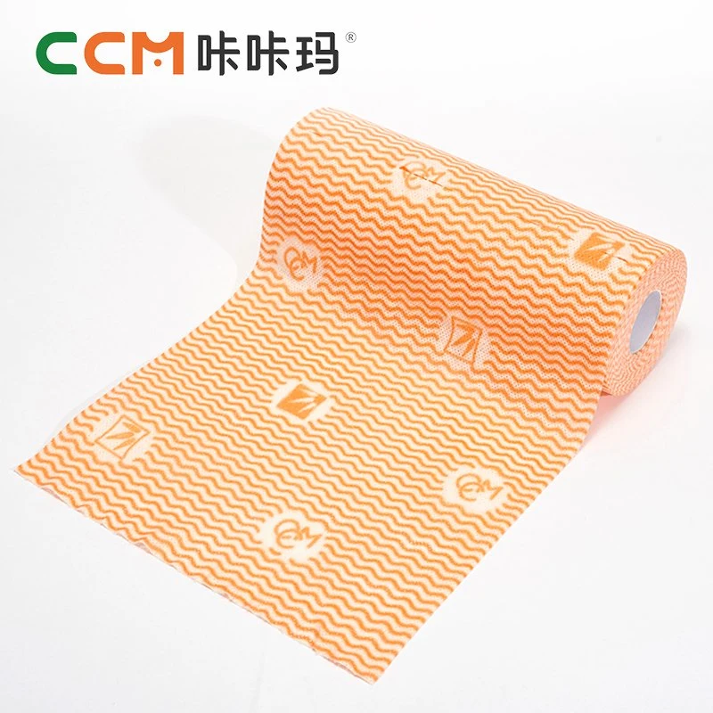 Dry and Wet Dual-Use Household Non Woven Fabric Cloth Dishcloth Disposable Lazy Rag for Kitchen Cleaning Paper Towel Roll