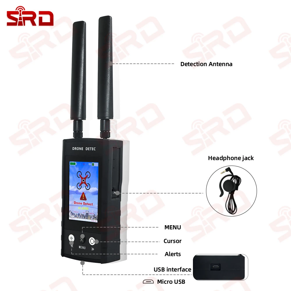 Srd-Uav-H3 Portable Omni Directional Drone Detection 0.8km-1km Uav Dectection Detector