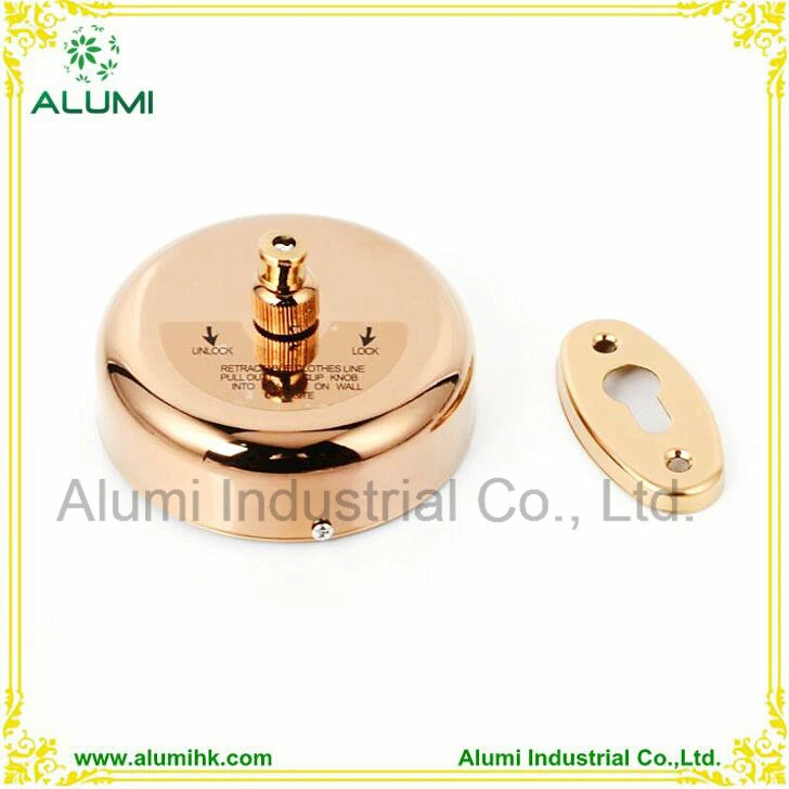 Golden Retractable Round Stainless Steel Cloth Line