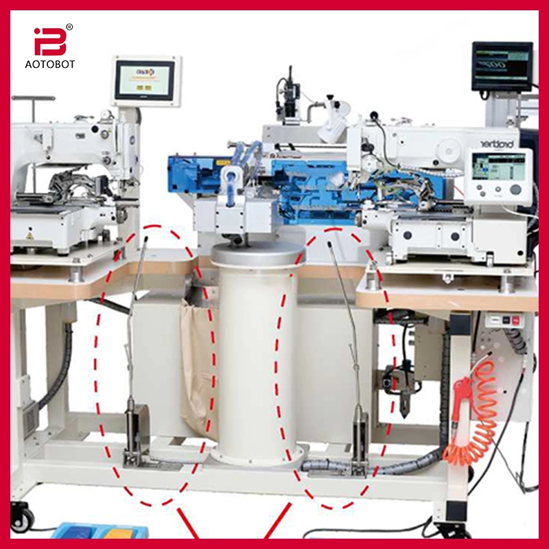 Máquina de costura de doble cabeza de robot de unión de banda elástica de alta productividad