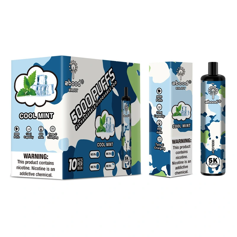 Zbood Customize Zbood Enjoy 5000 Puff Ice Cream Rechargeable Smoke Einweg Found Snowwolf Ease Zoovoo Legend Electronic Cigarette Disposable/Chargeable Vape