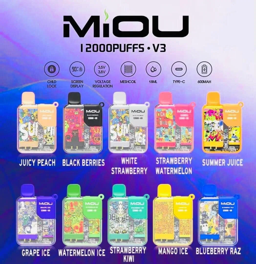 2023 Hottest Product Hot Selling Pod Miou 12000 V3 Disposable/Chargeable Vape Wholesale/Supplier I Vape