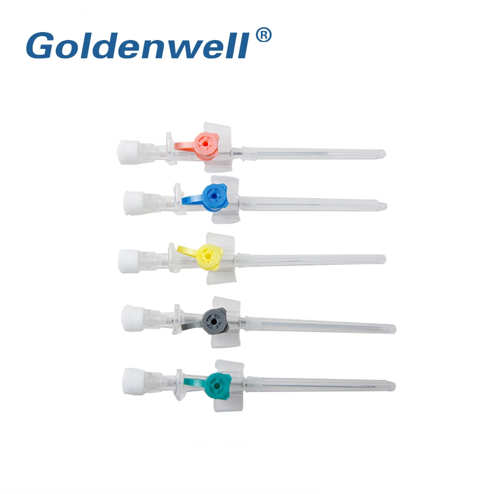 Medical Disposable All Size IV Cannula with Wing Injection Port