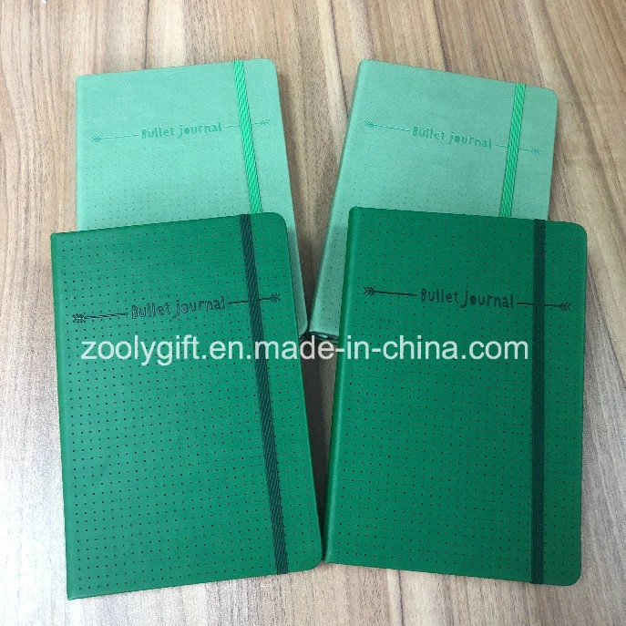 Embossed Logo A5 PU Leather Journal Planner Notebook