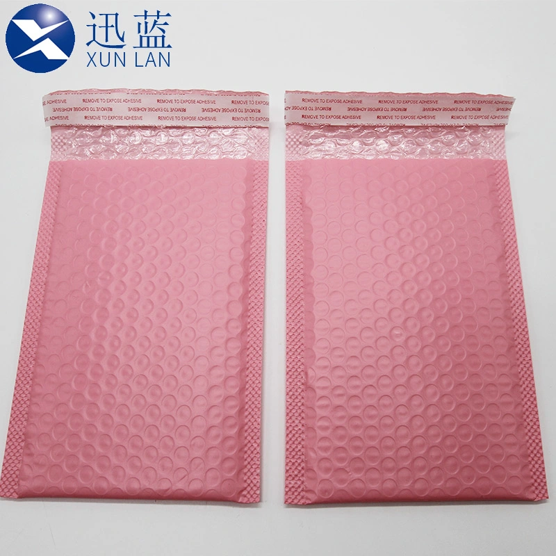 30*36 Cm Good Looking-Appearance Packing Materials for Cosmetics Hot Sale Pink Poly Air Bubble Bag