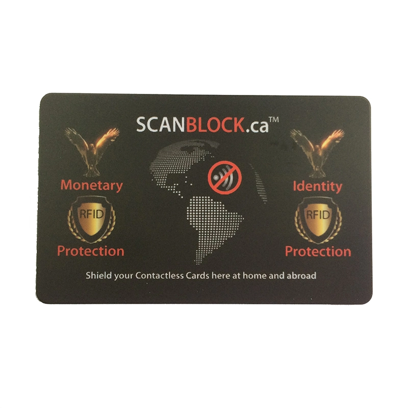 Anti Skimming Cardrfid Blocking Card RFID Blocker Card with Logo